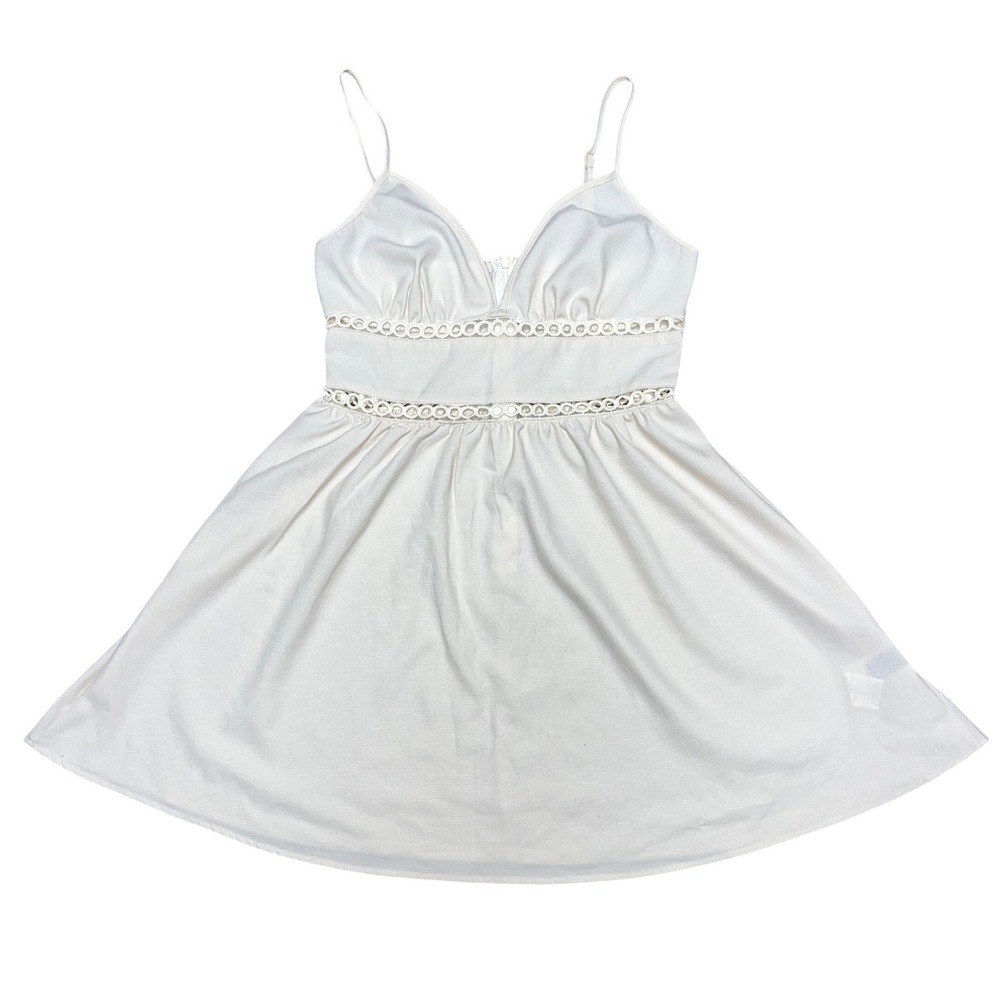 SHEIN | White | Size S | Spaghetti Strap A Line Mini Dress | Back Zipper